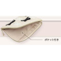 Japan Miffy Flat Mini Pouch - Miffy : My Favourite Ribbon Beige - 3
