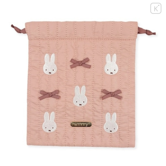 Japan Miffy Drawstring Bag - Miffy : My Favourite Ribbon Pink - 1