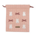 Japan Miffy Drawstring Bag - Miffy : My Favourite Ribbon Pink - 1