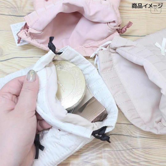 Japan Miffy Drawstring Bag - Miffy : My Favourite Ribbon Beige - 2