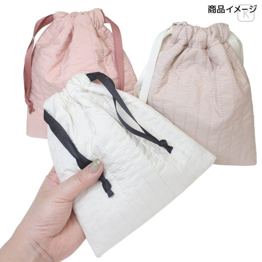 Japan Miffy Drawstring Bag - Miffy : My Favourite Ribbon Beige - 3