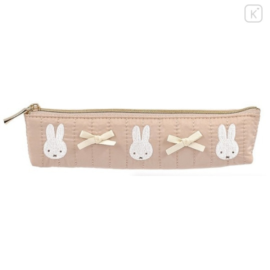 Japan Miffy Slim Pouch - Miffy : My Favourite Ribbon Beige - 1