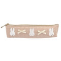 Japan Miffy Slim Pouch - Miffy : My Favourite Ribbon Beige - 1