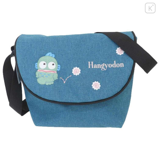 Japan Sanrio Shoulder Crossbody Bag - Hangyodon : Embroidery - 1