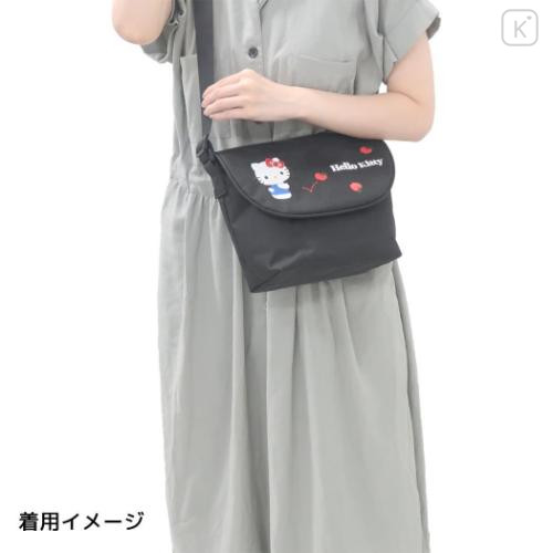 Japan Sanrio Shoulder Crossbody Bag - Hangyodon : Embroidery - 5