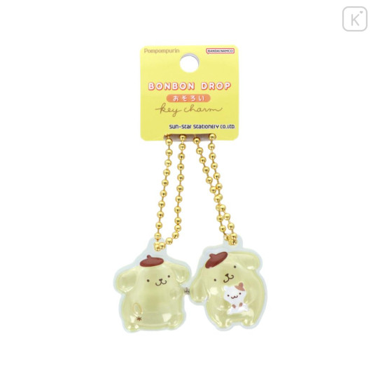 Japan Sanrio Acrylic Keychain Connecting Set - Pompompurin : Bonbon Drop Crystal - 1