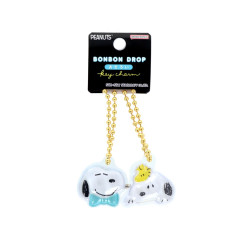 Japan Peanuts Acrylic Keychain Connecting Set - Snoopy & Woodstock : Bonbon Drop Crystal