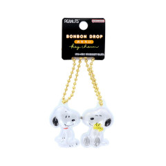 Japan Peanuts Acrylic Keychain Connecting Set - Snoopy : Bonbon Drop Crystal Sitting