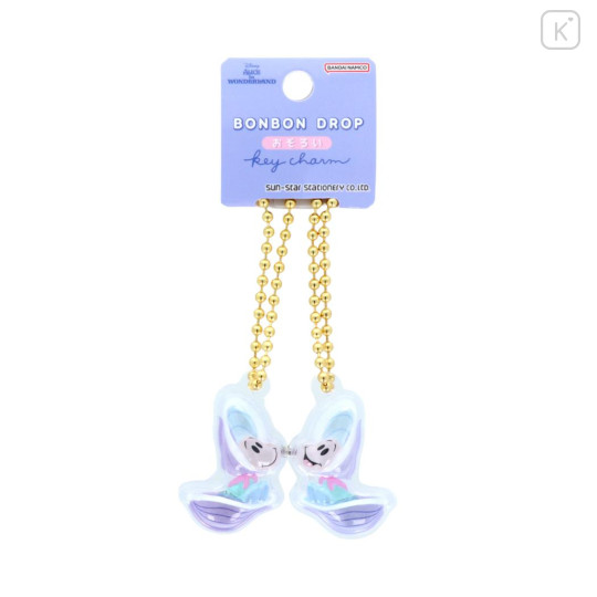 Japan Disney Acrylic Keychain Connecting Set - Alice in Wonderland : Young Oyster Bonbon Drop Crystal - 1