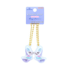 Japan Disney Acrylic Keychain Connecting Set - Alice in Wonderland : Young Oyster Bonbon Drop Crystal