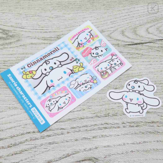 Japan Sanrio Big Sticker Set - Cinnamoroll : Heisei Retro Purikura Photo Style - 2