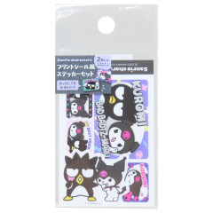 Japan Sanrio Big Sticker Set - Badtz-maru & Kuromi : Heisei Retro Purikura Photo Style