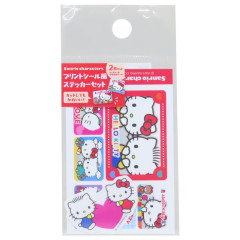 Japan Sanrio Big Sticker Set - Dear Daniel & Hello Kitty : Heisei Retro Purikura Photo Style