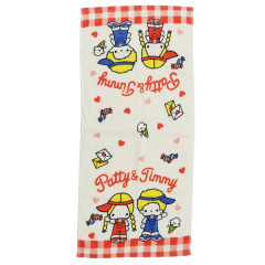 Japan Sanrio Face Towel - Patty & Timmy Love Heart