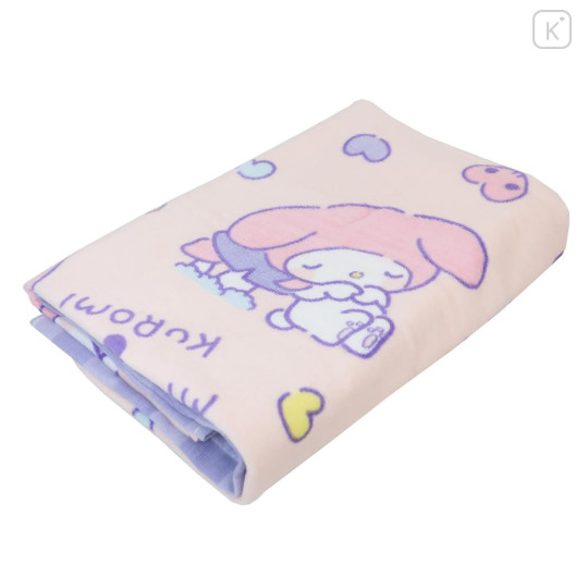 Japan Sanrio Bath Towel - Kuromi & My Melody : Heart Love - 3