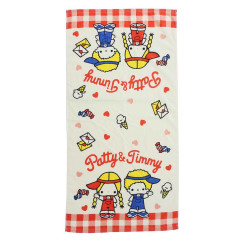 Japan Sanrio Bath Towel - Patty & Timmy Love Heart