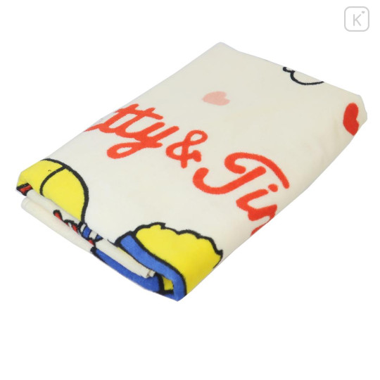 Japan Sanrio Bath Towel - Patty & Timmy Love Heart - 3