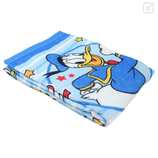 Japan Disney Bath Towel - Donald : Happy Striped Blue - 3