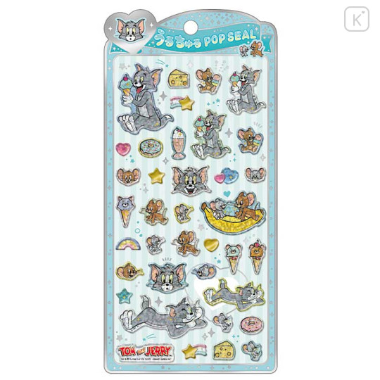 Japan Tom and Jerry Pop Seal Hologram 3D Sticker - 1