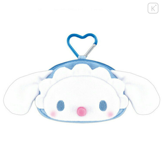 Japan Sanrio Mini Plush Pouch with Carabiner - Cinnamoroll : Baby - 1