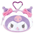 Japan Sanrio Mini Plush Pouch with Carabiner - Kuromi : Baby - 1