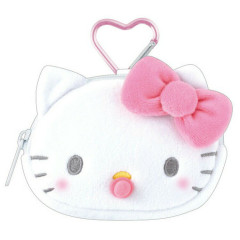 Japan Sanrio Mini Plush Pouch with Carabiner - Hello Kitty : Baby