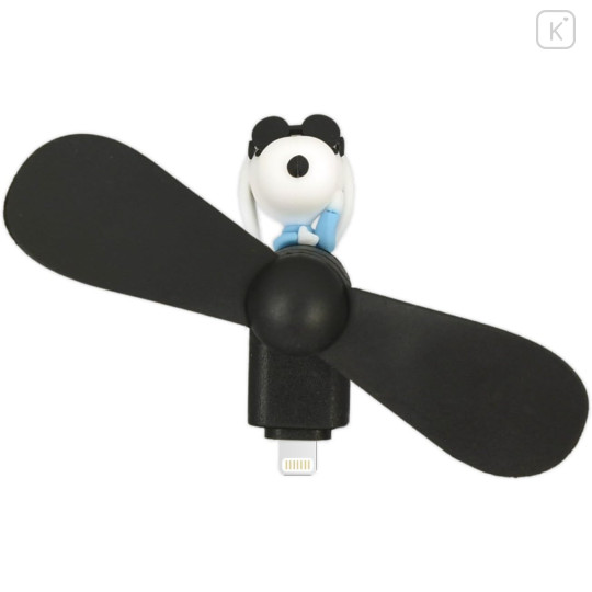 Japan Peanuts Lightning Mini Cool Fan - Snoopy : Joe Cool - 1