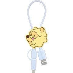 Japan Disney Multi Charging Cable with Mascot Cover - Pooh