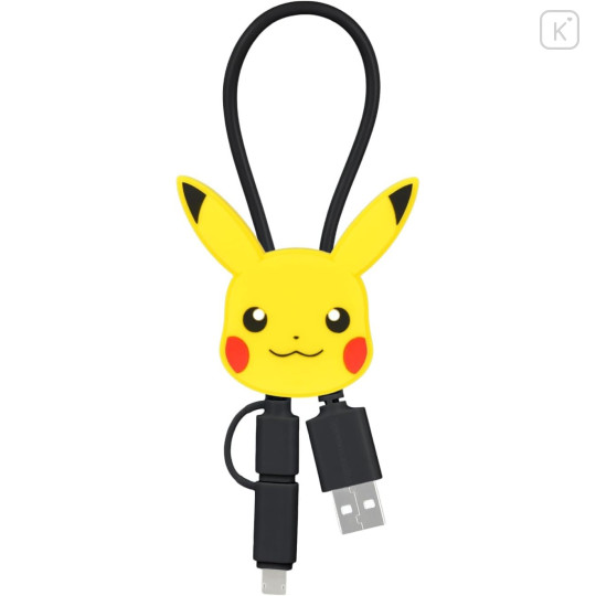 Japan Pokemon Multi Charging Cable with Mascot Cover - Pikachu - 1