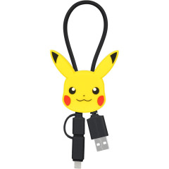 Japan Pokemon Multi Charging Cable with Mascot Cover - Pikachu