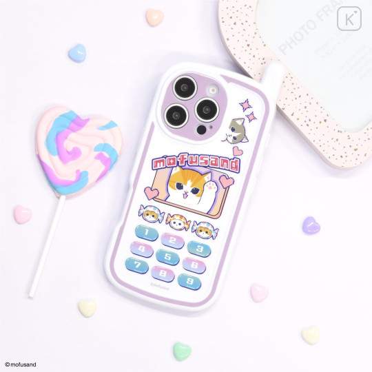Japan Mofusand iPhone16 Pro Soft Case - Retro Cat - 7