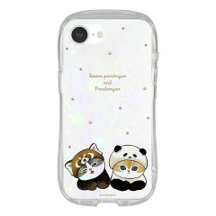 Japan Mofusand Crystal Clear iPhone16e Case - Red Panda Meow & Panda Meow