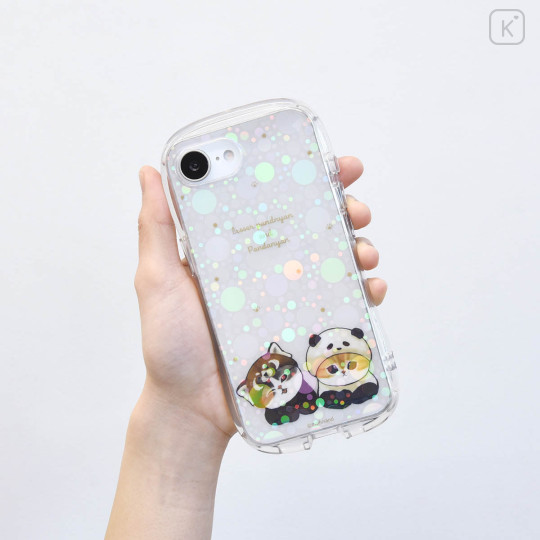 Japan Mofusand Crystal Clear iPhone16e Case - Red Panda Meow & Panda Meow - 2