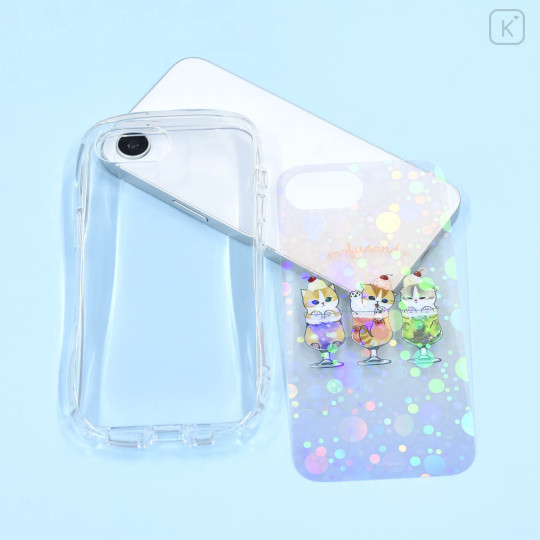Japan Mofusand Crystal Clear iPhone16e Case - Cream Soda Meow - 3
