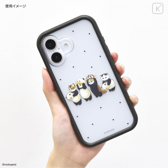 Japan Mofusand Plump Frame iPhone16 Case - Black - 5