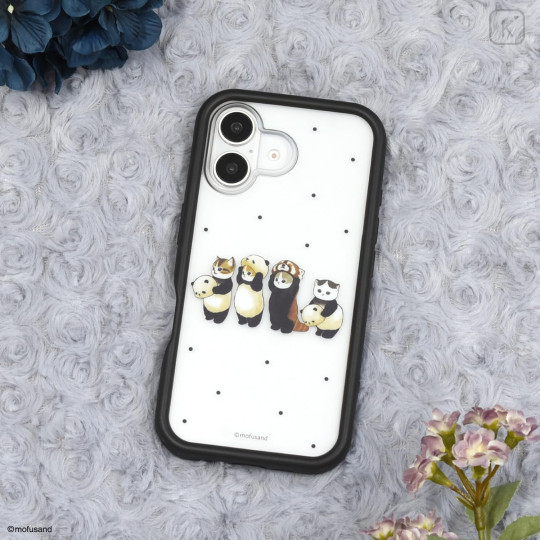 Japan Mofusand Plump Frame iPhone16 Case - Black - 6