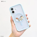 Japan Mofusand Plump Frame iPhone 16 Case with MagSafe - Cat Sea Creature Blue - 6