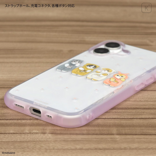 Japan Mofusand IIIIfit Clear iPhone16 Case - Pink - 3