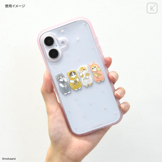 Japan Mofusand IIIIfit Clear iPhone16 Case - Pink - 4
