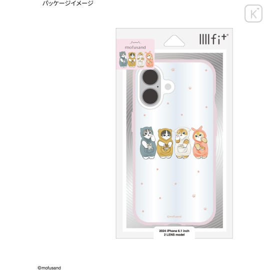 Japan Mofusand IIIIfit Clear iPhone16 Case - Pink - 6