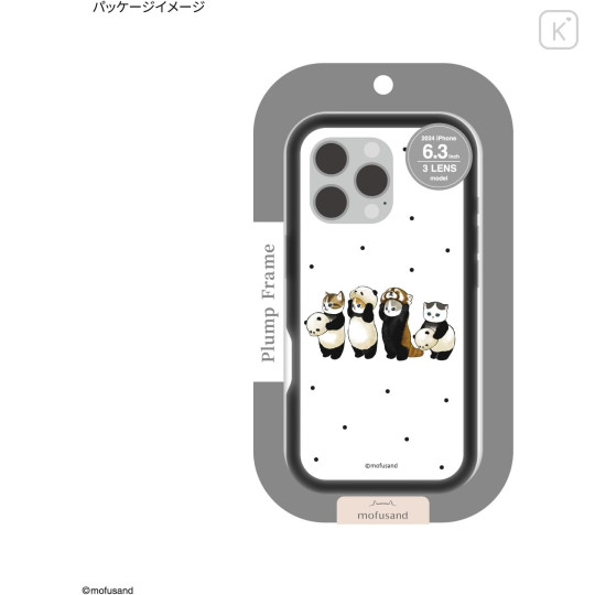 Japan Mofusand Plump Frame iPhone16 Pro Case - Black - 7