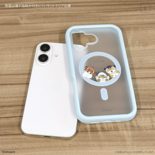 Japan Mofusand Plump Frame iPhone 16 Pro MagSafe Case - Blue - 2