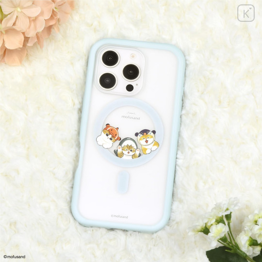 Japan Mofusand Plump Frame iPhone 16 Pro MagSafe Case - Blue - 7