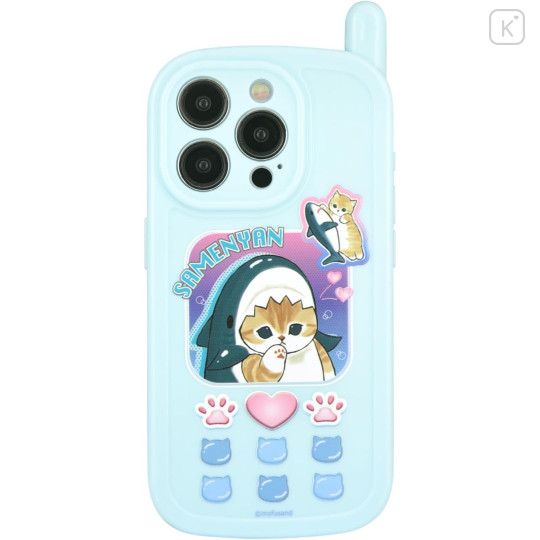 Japan Mofusand iPhone15 Pro Soft Case - Retro Cat - 1