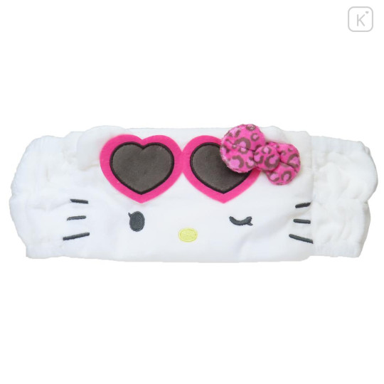 Japan Sanrio Hair Band - Hello Kitty : Heart Sunglasses Wink - 1