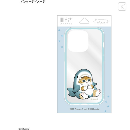 Japan Mofusand IIIfit Clear iPhone15 Pro Case - Shark Meow - 5