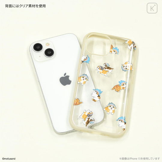 Japan Mofusand IIIIfit Clear iPhone15 Pro Case - Whale Shark Meow - 2