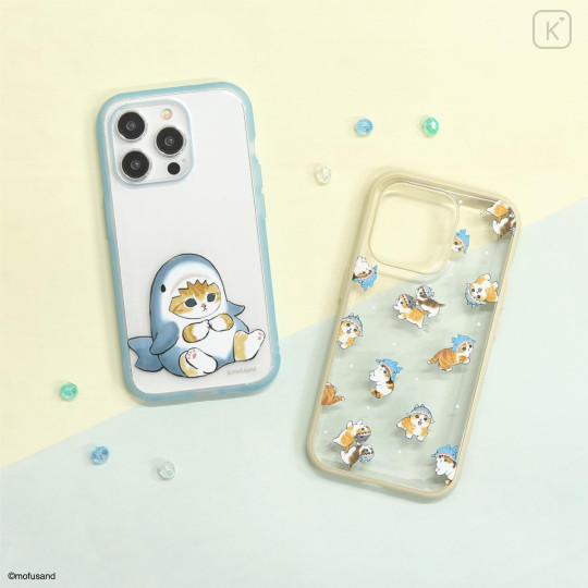 Japan Mofusand IIIIfit Clear iPhone15 Pro Case - Whale Shark Meow - 4