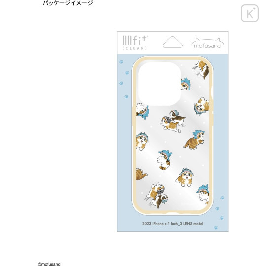Japan Mofusand IIIIfit Clear iPhone15 Pro Case - Whale Shark Meow - 5