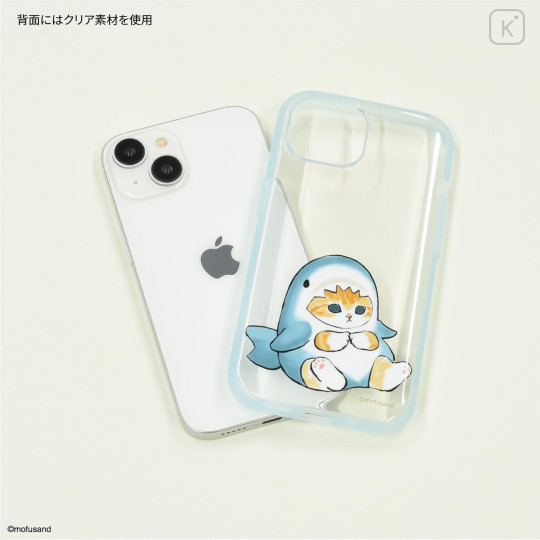 Japan Mofusand IIIIfit Clear iPhone15 / 14 / 13 Case - Shark Meow - 2
